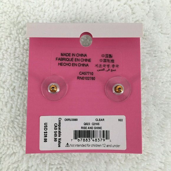 New Kate Spade Round Cubic Zirconia Stud Earrings - Picture 3 of 6